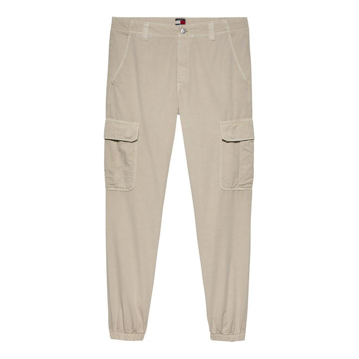 Tommy Jeans Men's Beige Ryan Relaxed Fit Cargo Trousers in Size 34 R, Sports Direct