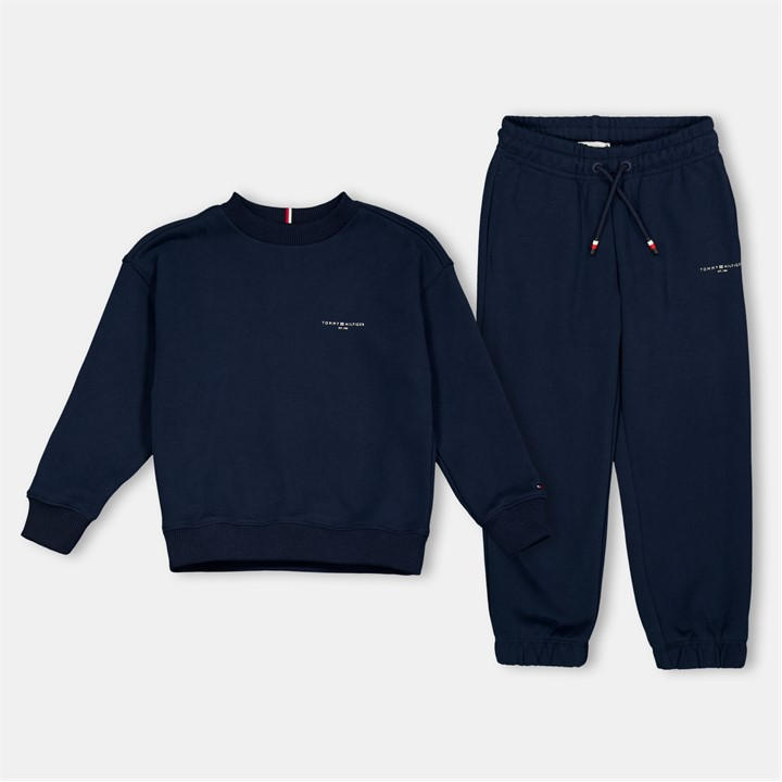 Tommy Hilfiger Boys Blue Sweatshirt And Joggers Set  in Size 9 - 10 Years, Sports Direct