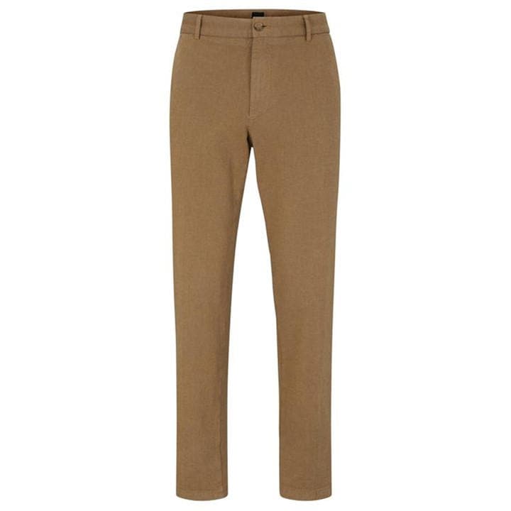 Boss Men's Beige Kane-L Straight Trousers in Size 38 R, Sports Direct