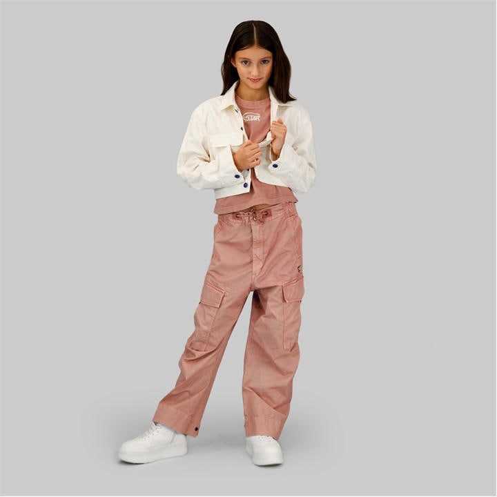 G Star Girls Pink Kids' Pocket Cargo Trousers in Size 14 - 16 Years, Sports Direct