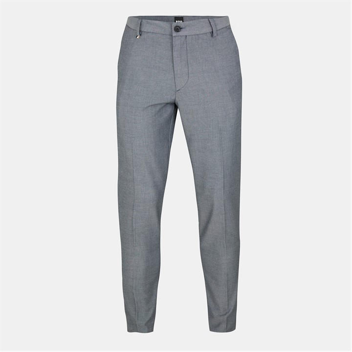 Boss Men's Blue Kane Stretch Tailored Fit Straight Leg Trousers in Size 32, Sports Direct