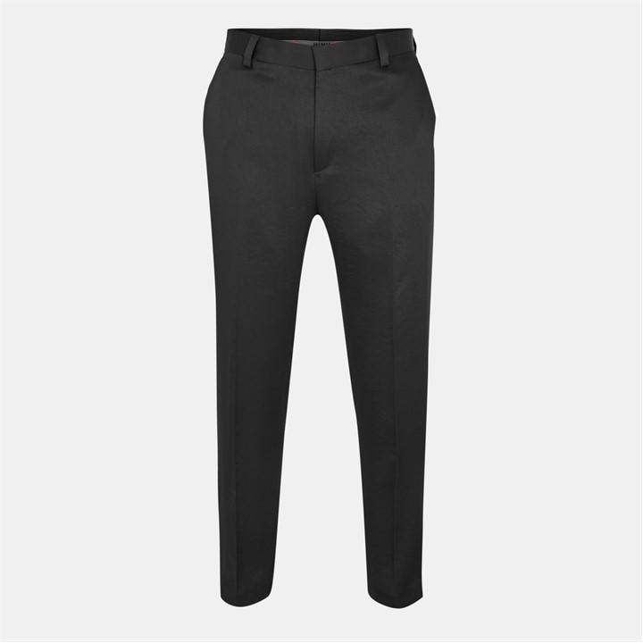 Hugo Men's Black Tailored Straight Leg Trousers in Size 32, Sports Direct