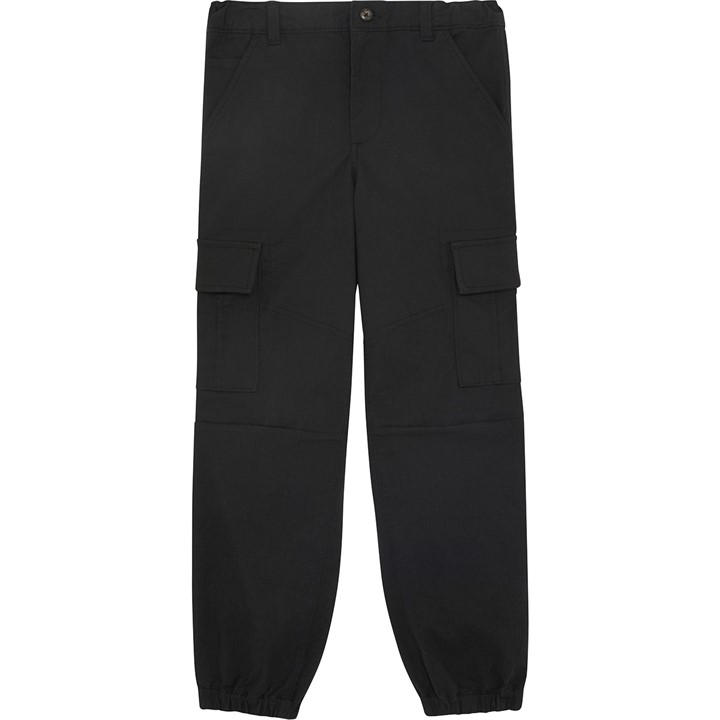 Lyle And Scott Boys Black Kids' Ripstop Cargo Trousers in Size 5 - 6 Years, Sports Direct