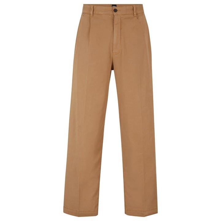 Boss Men's Beige Kaiden Straight Leg Trouser in Size 30 R, Sports Direct