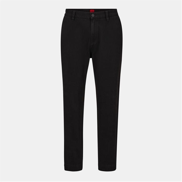 Hugo Men's Black Straight Leg Trousers in Size 30 R, Sports Direct