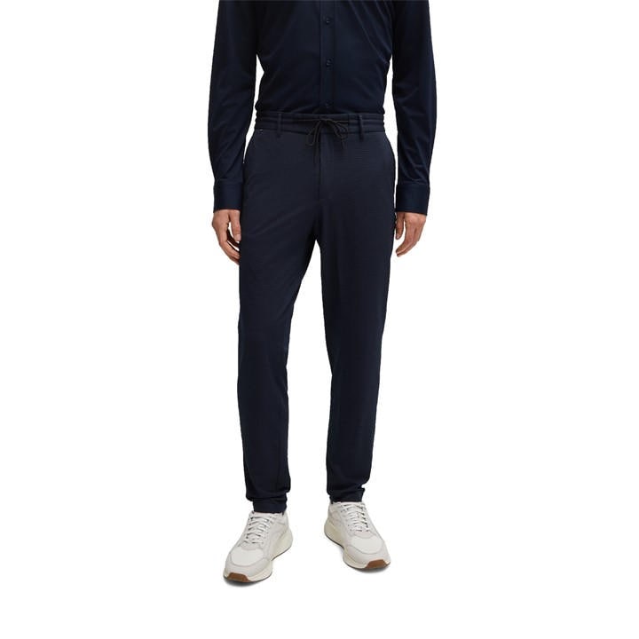 Boss Men's Blue Straight Leg Trousers in Size 36, Sports Direct
