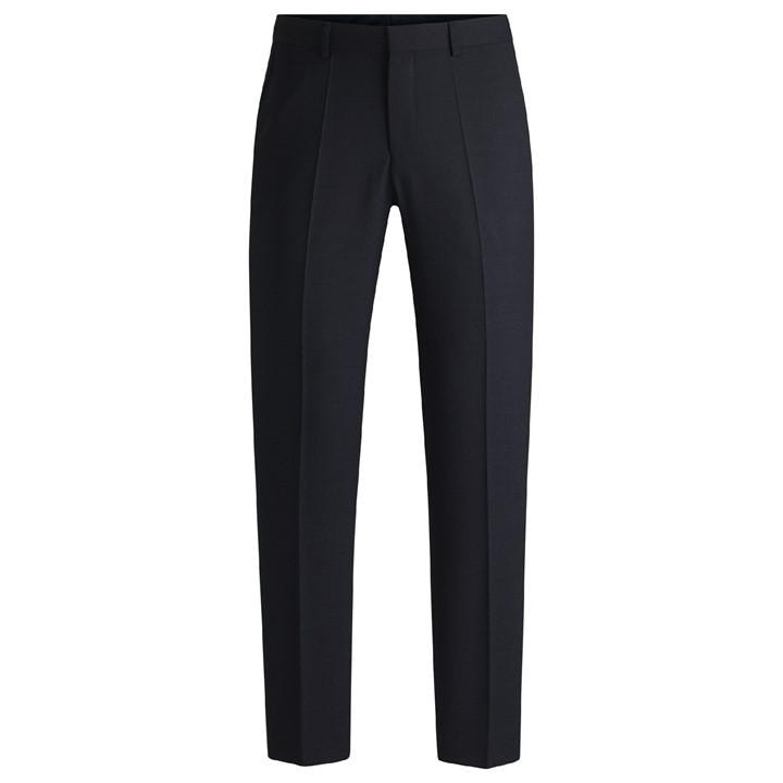 Boss Men's Blue Leon Mm Straight Leg Trousers in Size 38, Sports Direct