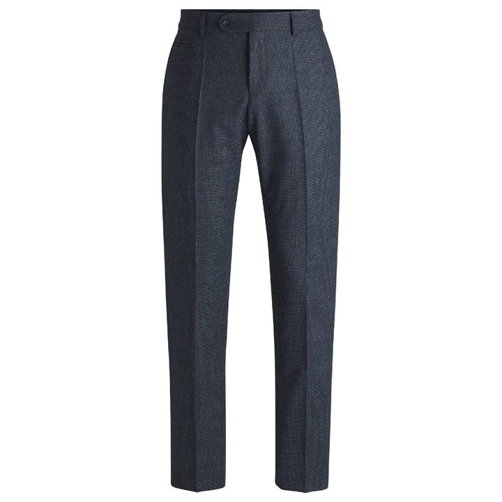 Boss Men's Blue H Genius Dtl Straight Leg Trousers in Size 34, Sports Direct