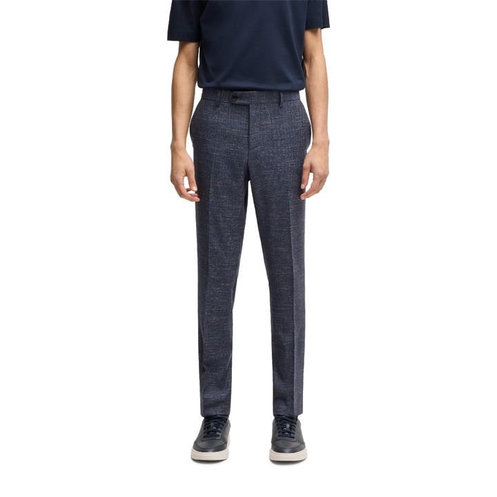 Boss Men's Blue H Genius Straight Leg Trousers in Size 40, Sports Direct
