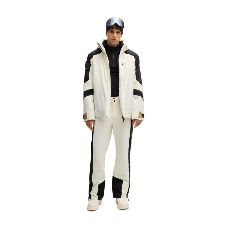 Boss Men's White Fiva Ski Straight Leg Trousers in Size L, Sports Direct