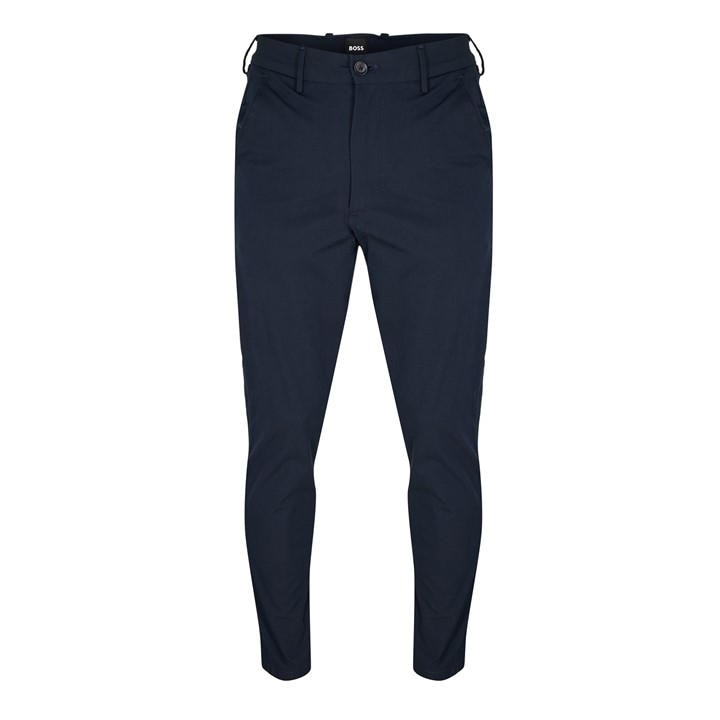 Boss Men's Blue Kane Zipped Straight Leg Trousers in Size 38 R, Sports Direct
