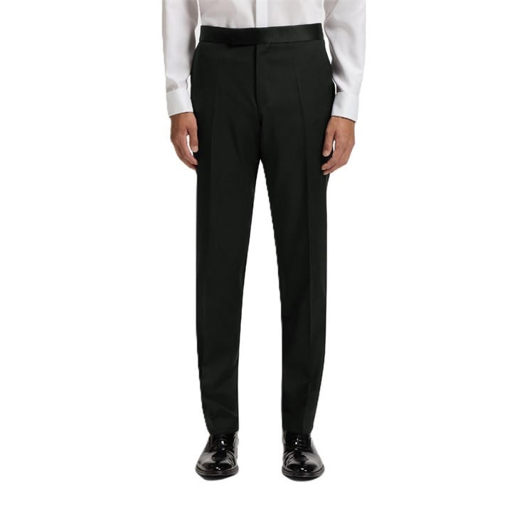 Boss Men's Black H Lenon Tux Straight Leg Trousers in Size 38, Sports Direct