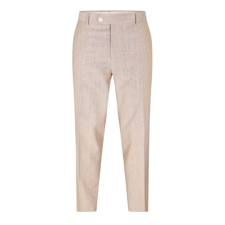 Boss Men's Beige H-Genius-242 Straight Leg Trousers in Size 40, Sports Direct