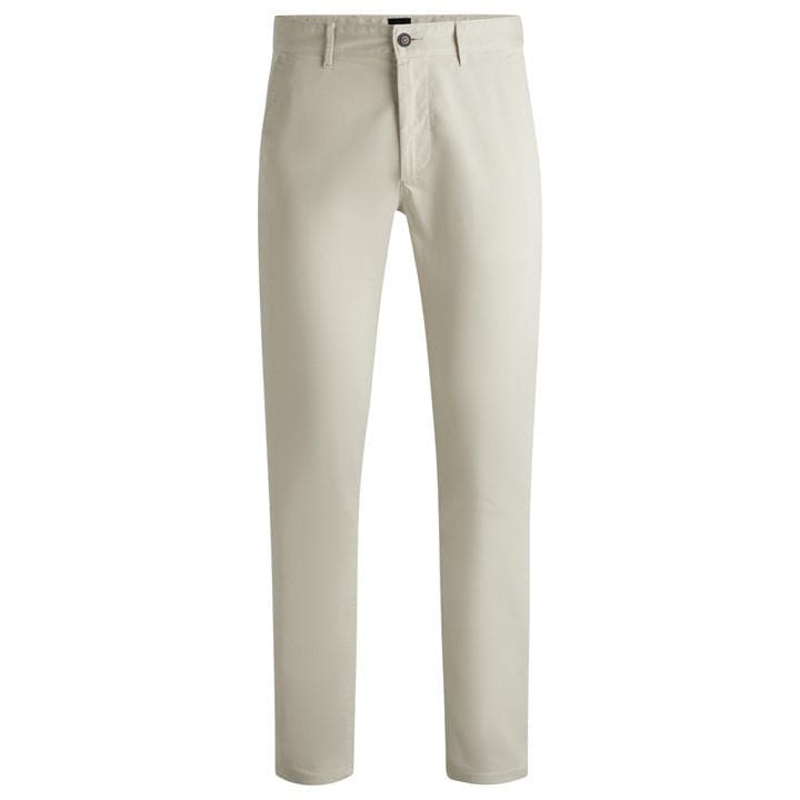 Boss Men's Beige Chino Slim Straight Leg Trousers in Size 32 R, Sports Direct