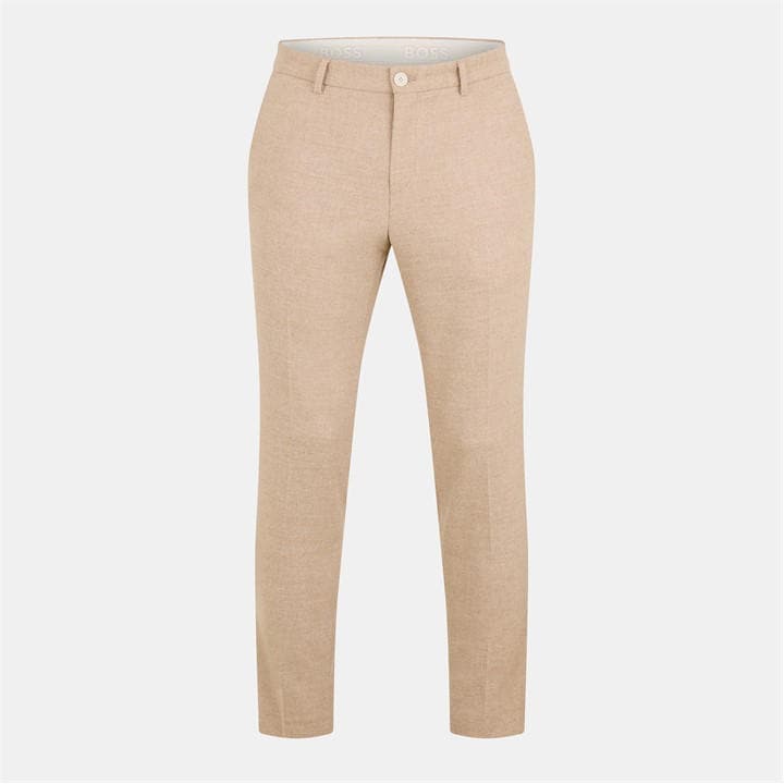 Boss Men's White P Genius Straight Leg Trousers in Size 34, Sports Direct