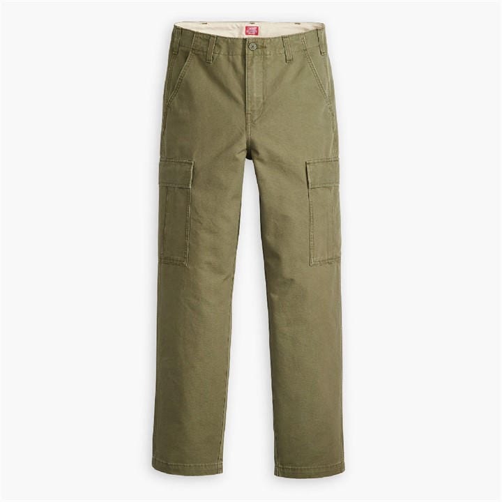 Levis Men's Green Straight Cargo Trousers in Size L, Sports Direct