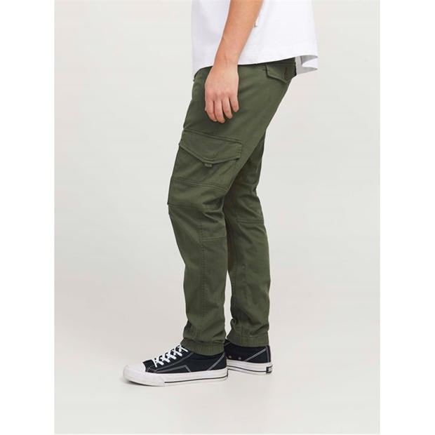 Olive Night - Jack and Jones - Slim Stretch Cuffed Cargo Pants