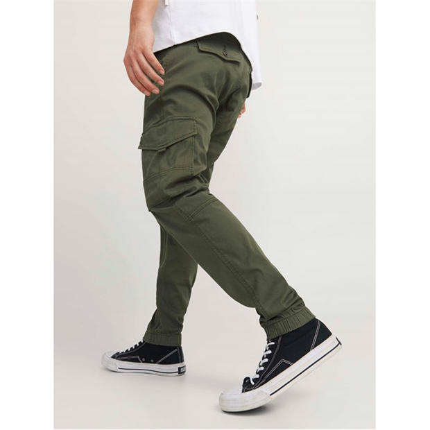Olive Night - Jack and Jones - Slim Stretch Cuffed Cargo Pants