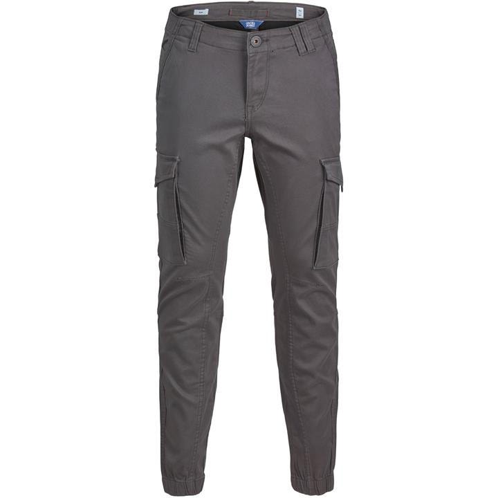 Jack And Jones Boys Grey Paul Flake Slim Stretch Cuffed Cargo Pants in Size 7 - 8 Years, Sports Direct