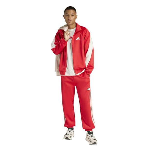 Ruby/Off White - adidas - Men's Stadium Closed Hem Joggers