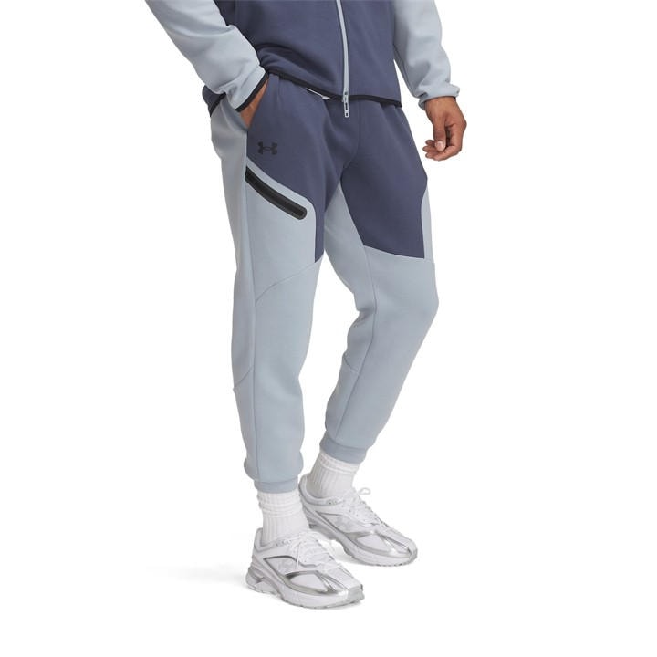 Under Armour Men's Grey Unstoppable Closed Hem Fleece Joggers in Size L, Sports Direct