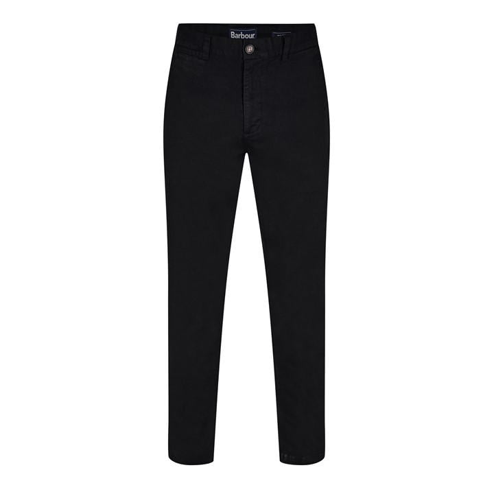 Barbour Men's Black Washed Stretch Tailored Trousers in Size 36 R, Sports Direct
