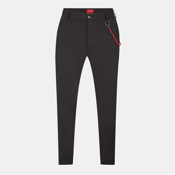 Hugo Men's Black Gason214 Slim Fit Trousers in Size M, Sports Direct