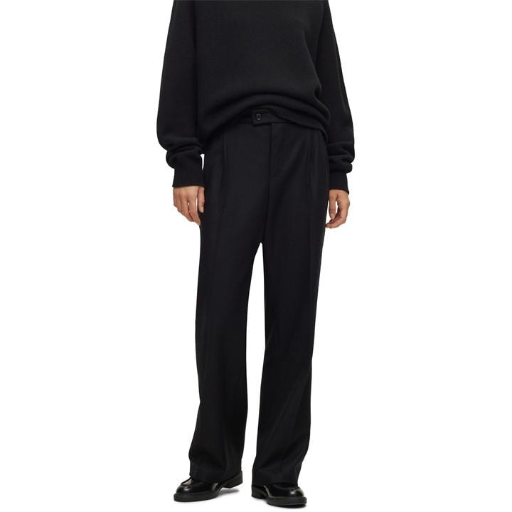 Boss Men's Black Slim Fit Stretch Trousers in Size 2XL, Sports Direct