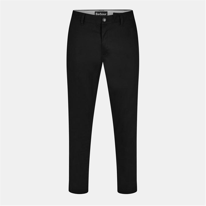 Barbour Men's Black Sueded Sateen Slim Trousers in Size 38 R, Sports Direct