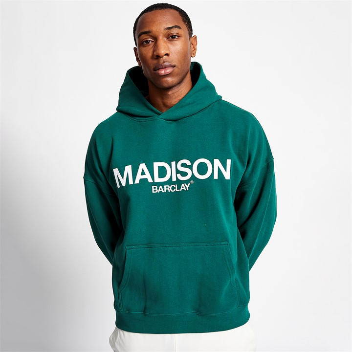 Madison Barclay Men's Green Ocean Av Hoodie in Size XS, Sports Direct