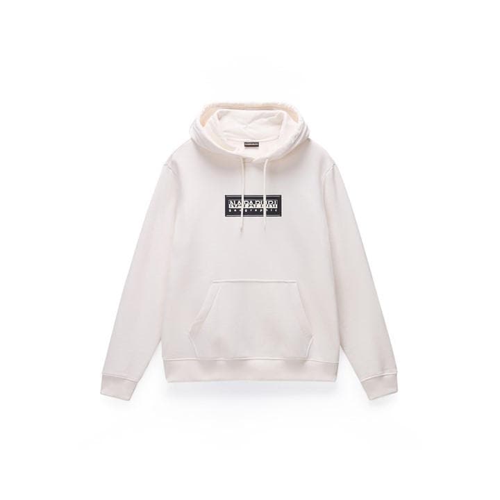 Napapijri Men's White S-Box Logo Hoodie in Size M, Sports Direct