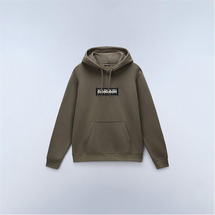 Napapijri Men's Green S-Box Logo Hoodie in Size L, Sports Direct