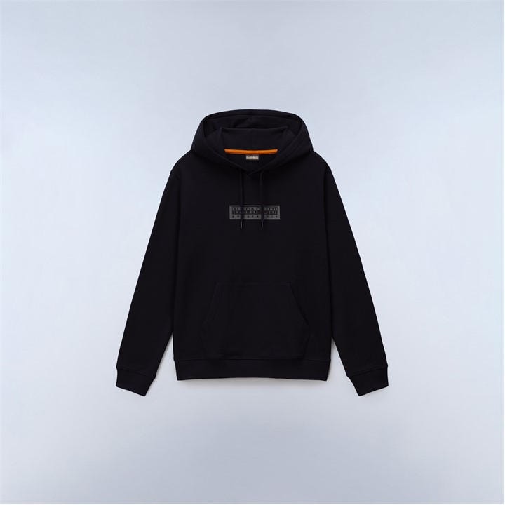 Napapijri Men's Black S-Box Logo Hoodie in Size 2XL, Sports Direct