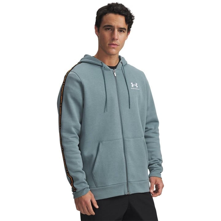 Under Armour Men's Blue Icon Fleece Taping Full-Zip Hoodie in Size 2XL, Sports Direct