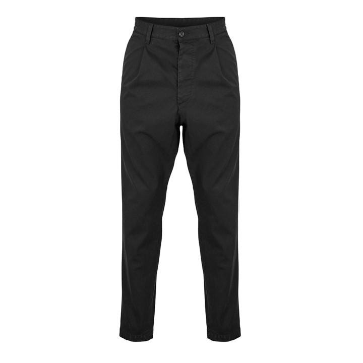 Dsquared2 Men's Black One Pleat Cotton Straight Leg Trousers in Size M, Sports Direct