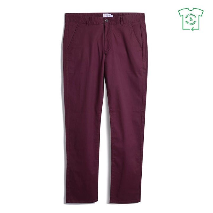 Farah Men's Red Elm Slim Chinos in Size 29 R, Sports Direct