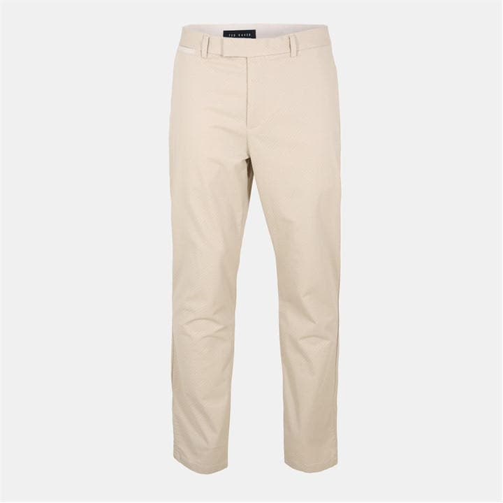 Ted Baker Men' Beige Geo Tailored Fit Chinos in Size S, Sports Direct