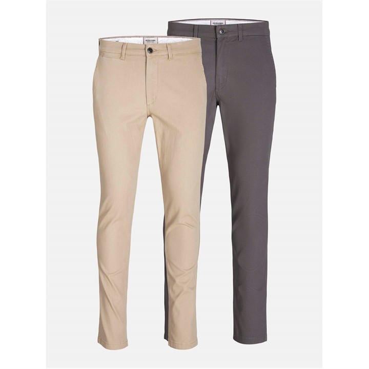 Jack And Jones Men's Beige 2-Pack Marco Chino Trouser in Size 38 R, Sports Direct