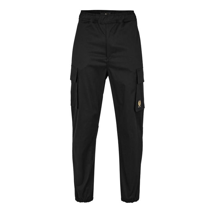 Belstaff Men' Black Cargo Trousers in Size S, Sports Direct
