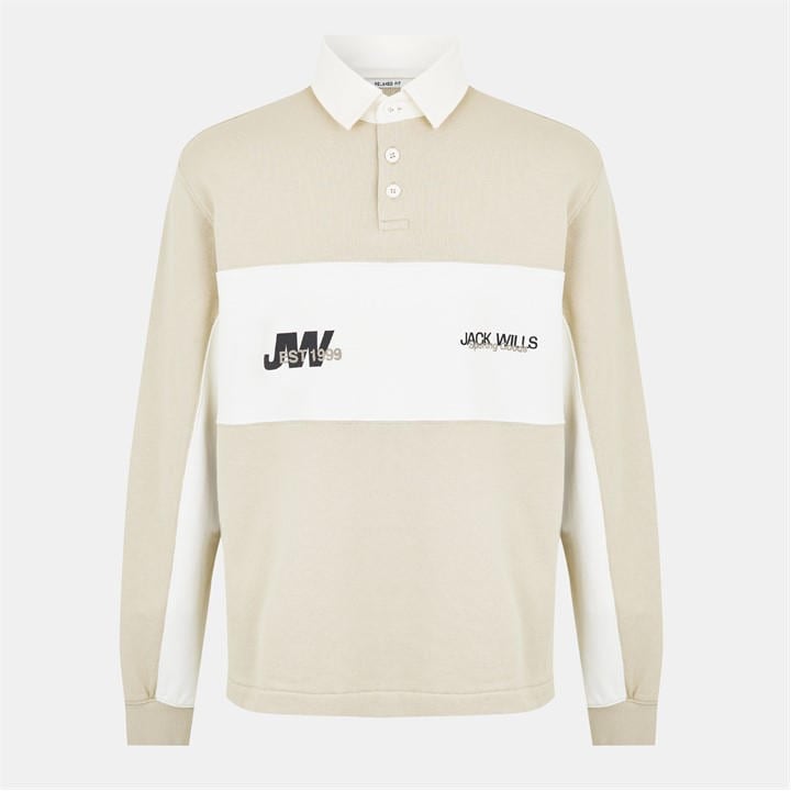 Jack Wills Men's Jw Logo Crew Sweatshirt - Putty - XL - Image 3