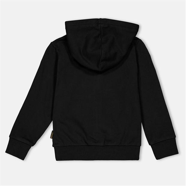 Black 041 - Napapijri - Kids' Chamois Black Pull Over Hoodie
