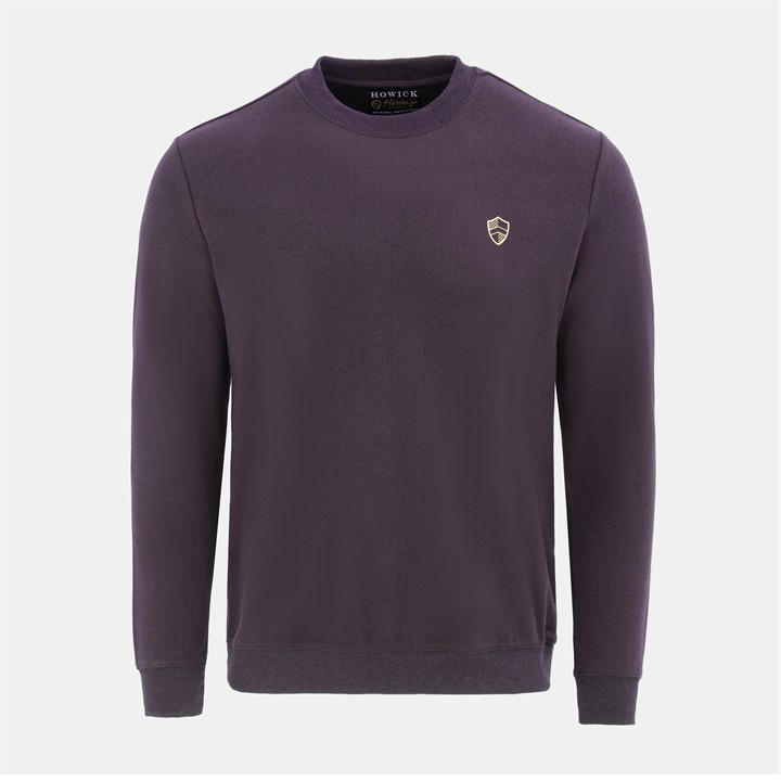 Howick Men' Purple Crew Neck Jumper in Size S, Sports Direct