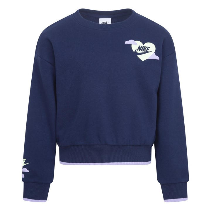 Nike Girls Blue Kids' Crew Sweatshirt in Size 6 - 7 Years, Sports Direct