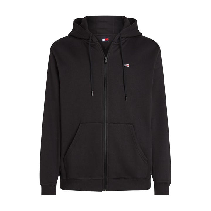 Tommy Jeans Men's Black Flag Basic Zip Hoodie in Size M, Sports Direct