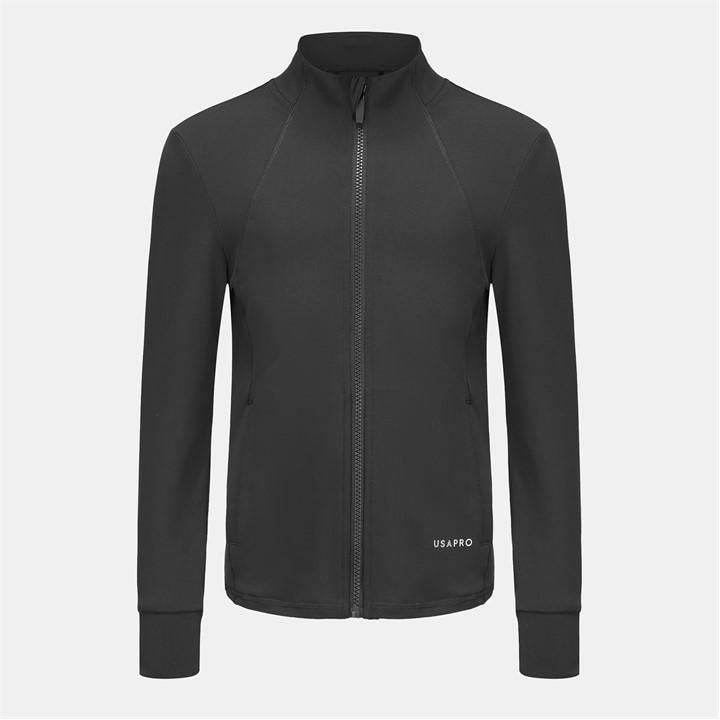 Usa Pro Girls Grey Training Fitness Jacket  in Size M, Sports Direct