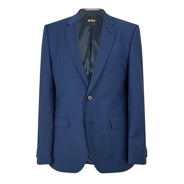 Boss Men' Blue H-Jasper Luxury Suit Jacket in Size S, Sports Direct