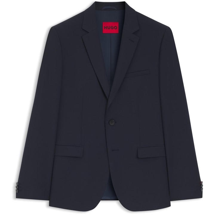 Hugo Men' Blue Slim-Fit Arti Suit Jacket in Size S, Sports Direct