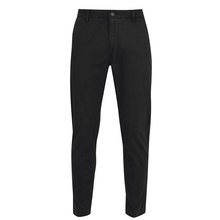 Levis Men's Black Chino Regular Tapered Trousers in Size 38 R, Sports Direct