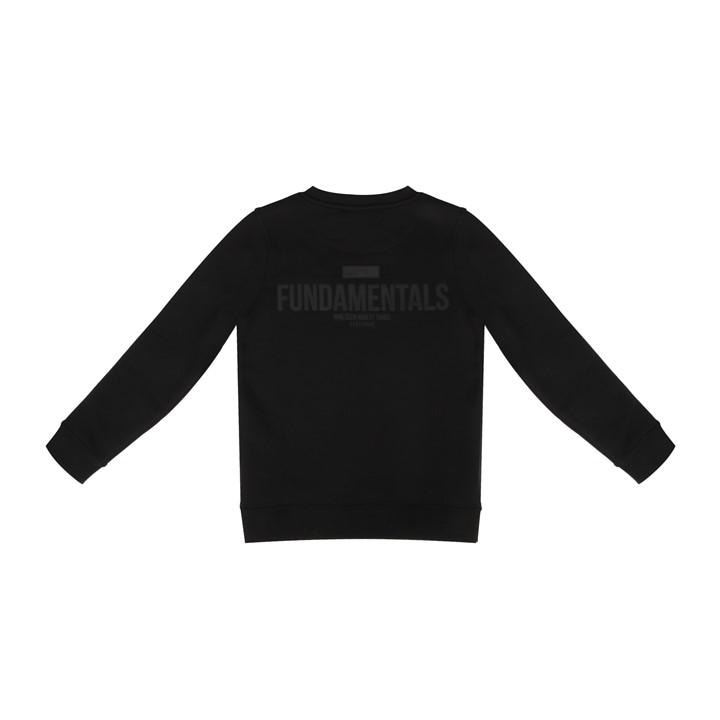 Firetrap Boys Black Kids' Puff Crew Sweatshirt in Size 7 - 8 Years, Sports Direct