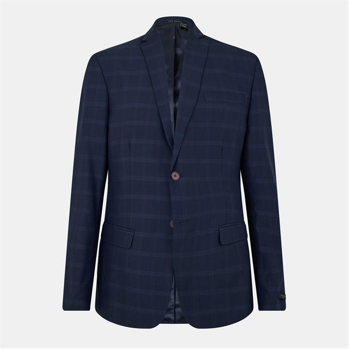 Ted Baker Men's Blue Rust Check Suit Jacket in Size M, Sports Direct